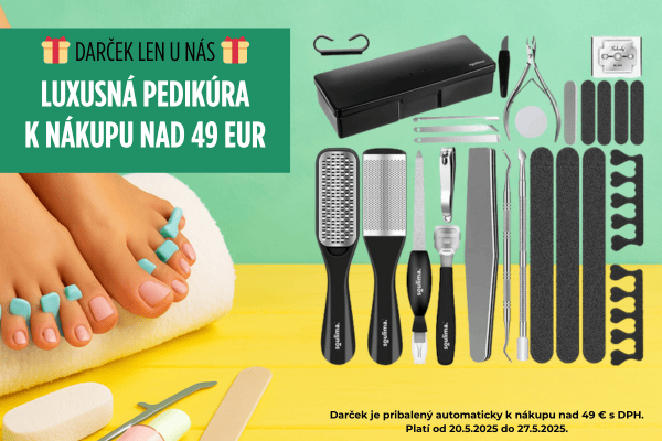 Sada na pedikúru s nástrojmi a doplnkami pre krásne nohy.