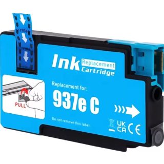 Náhradná cyan kazeta pre tlačiarne HP 937e.