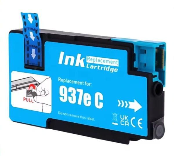 Náhradná cyan kazeta pre tlačiarne HP 937e.